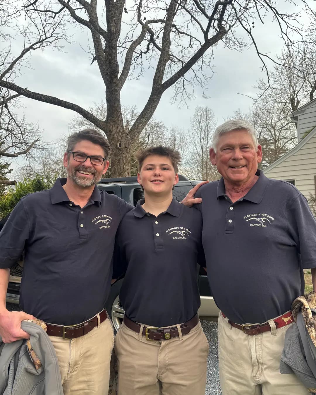 Three generations of the Albright family at Albright's Gun Shop