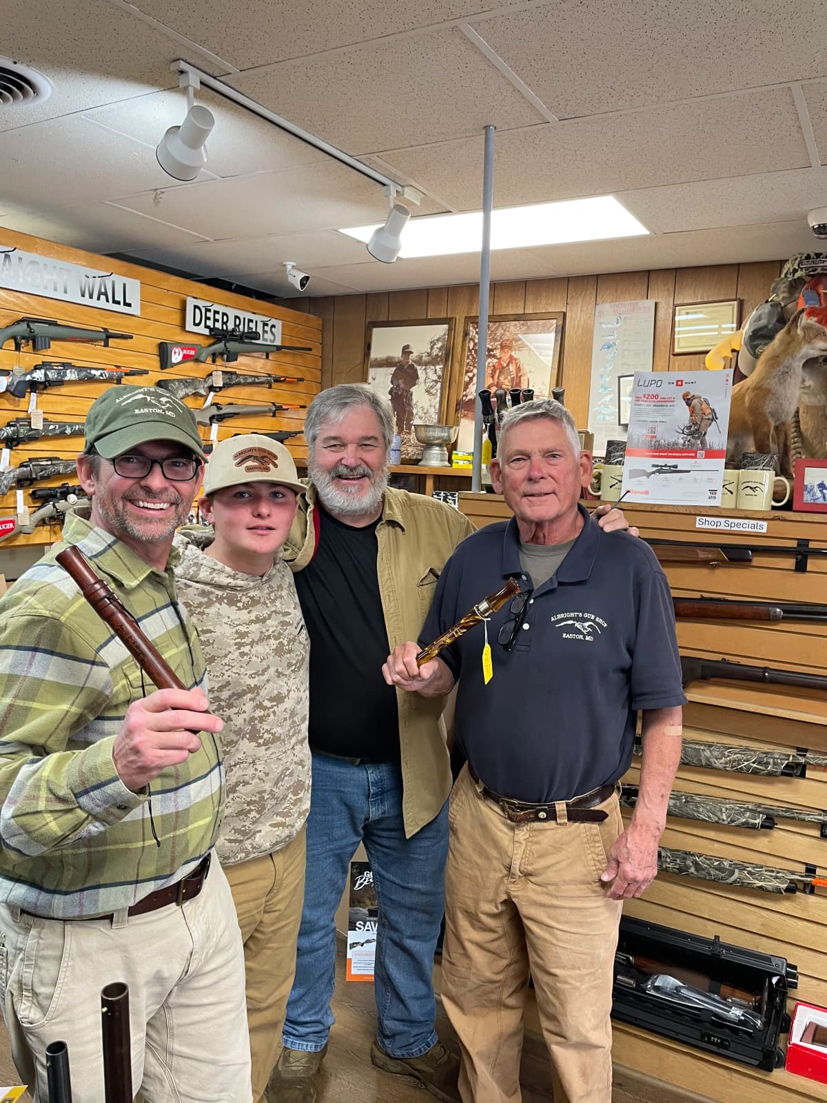 Celebrating 40th anniversary with Sean Mann at Albright's Gun Shop