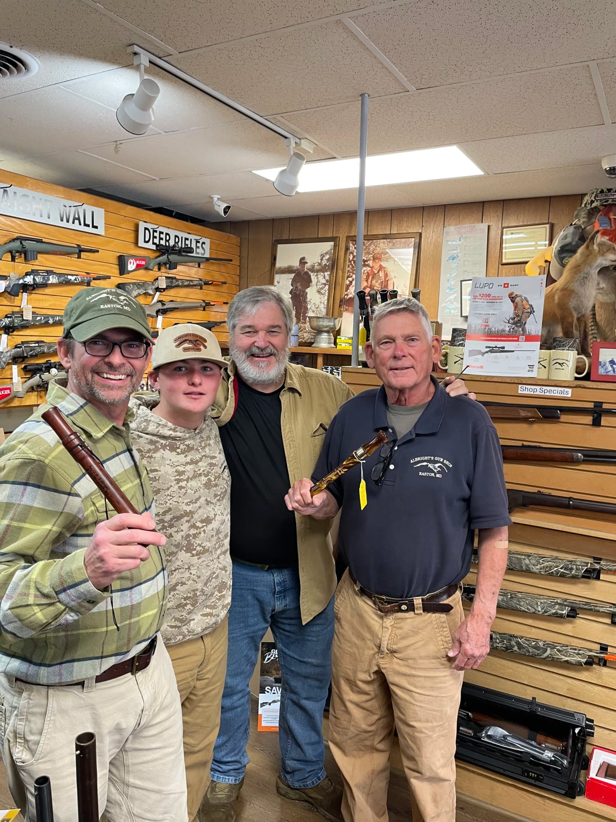 Celebrating 40th anniversary with Sean Mann at Albright's Gun Shop