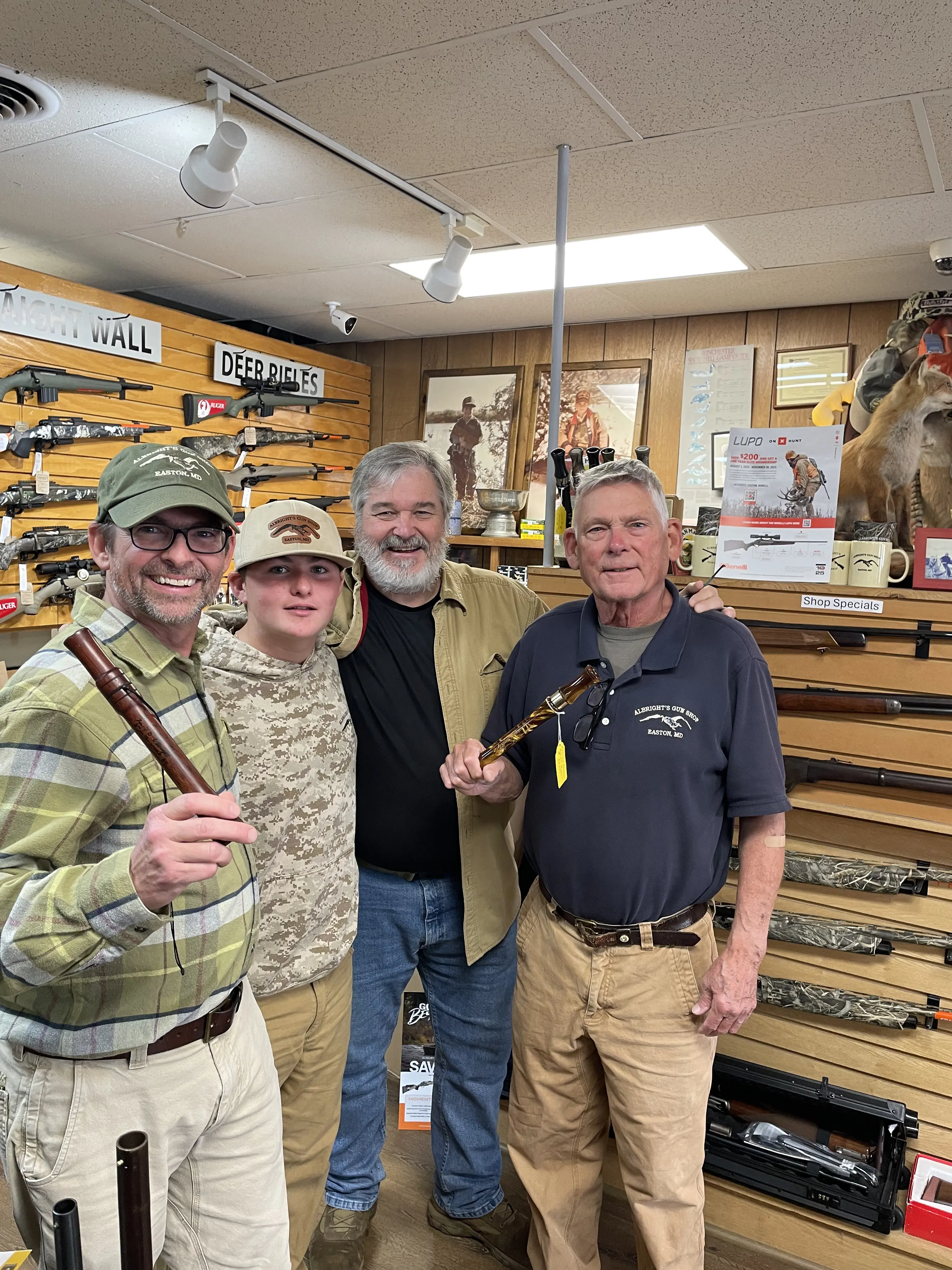 Celebrating 40th anniversary with Sean Mann at Albright's Gun Shop