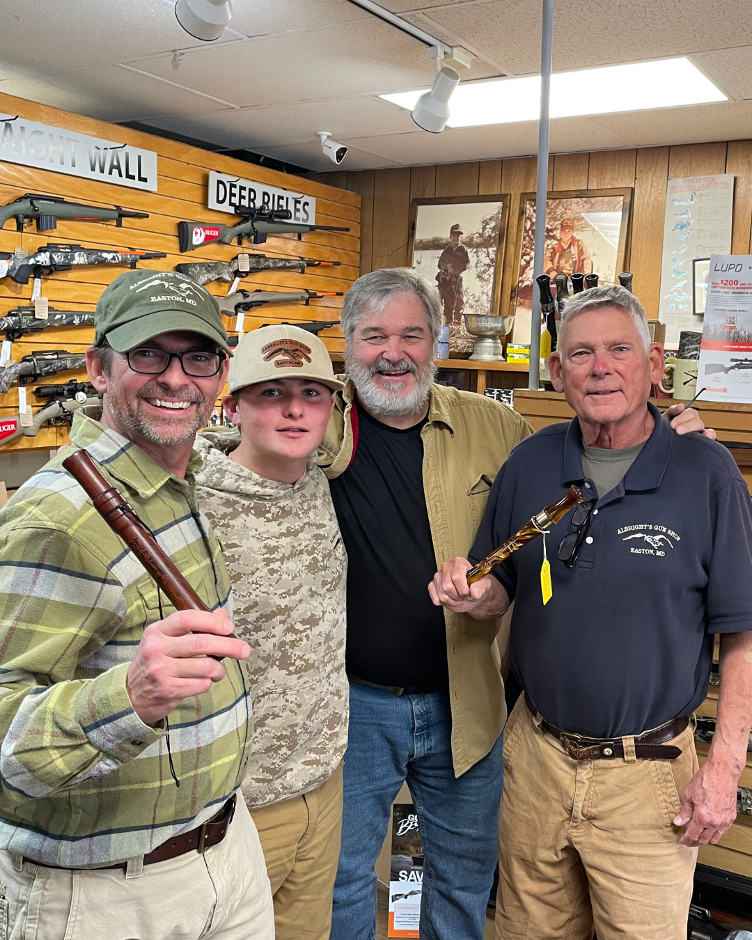 Celebrating at Albright's Gun Shop